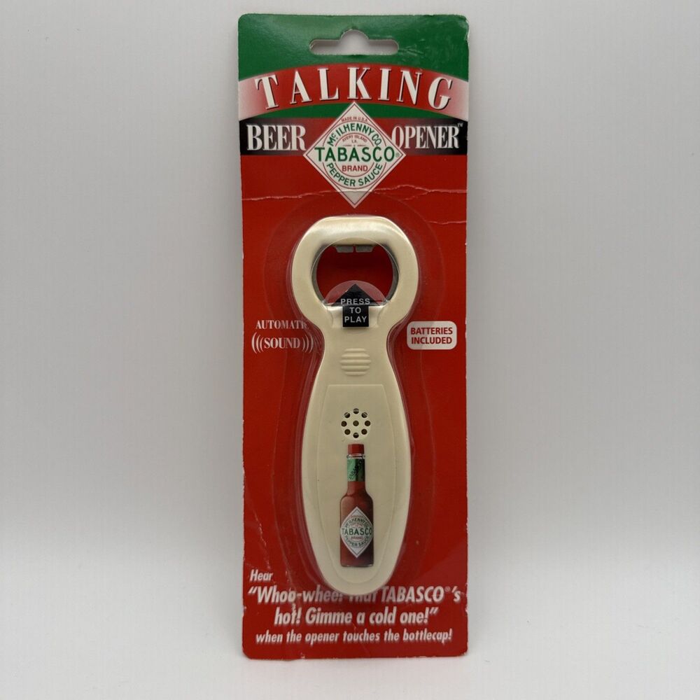 Tabasco Talking Bottle Opener New Unopened Sealed 2003 Will Need New Battery